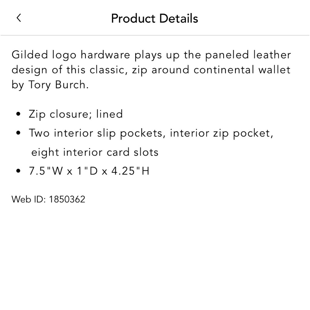 Tory Burch Ivy Zip Continental Wallet - Picture 6 of 6